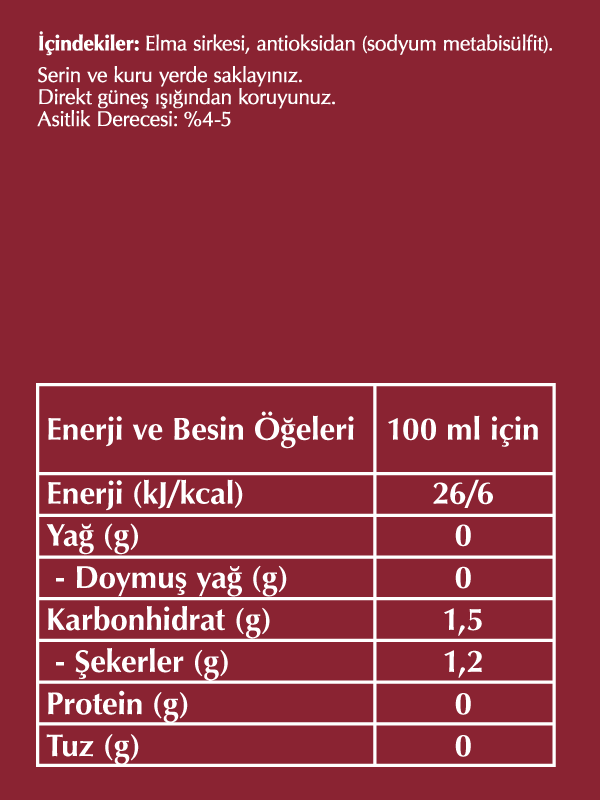 Fersan Elma Sirkesi 1 Lt Pet
