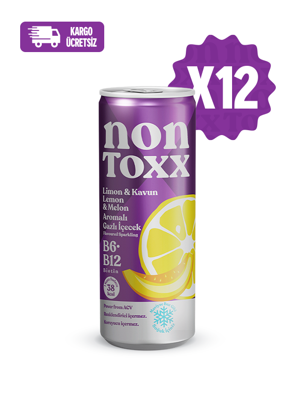 Nontoxx Limon & Kavun Aromalı Gazlı İçecek 250 ML