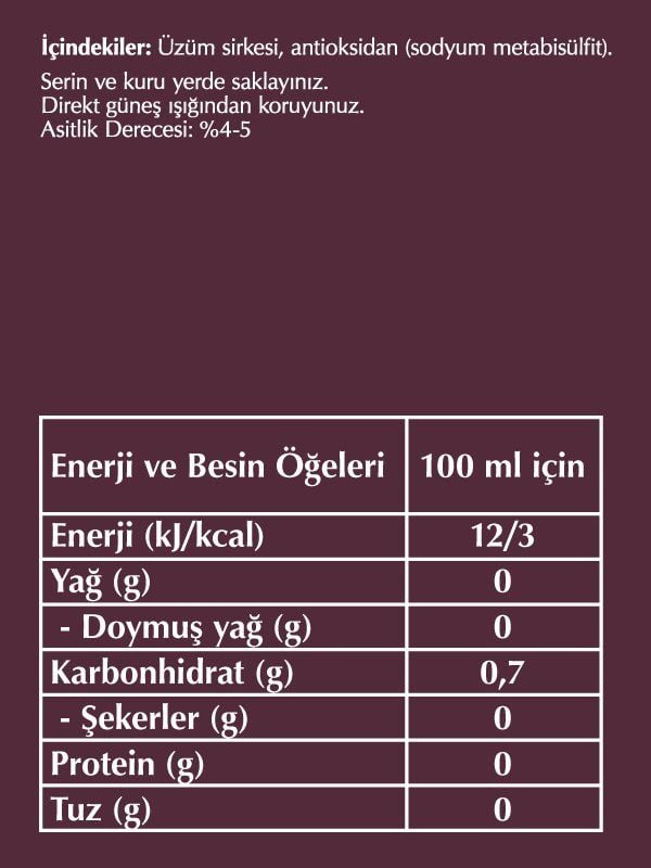 Fersan Üzüm Sirkesi 1 Lt Pet