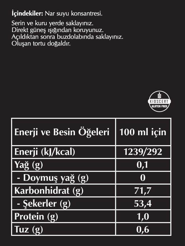 Fersan %100 Nar Ekşisi 330 Gr Cam