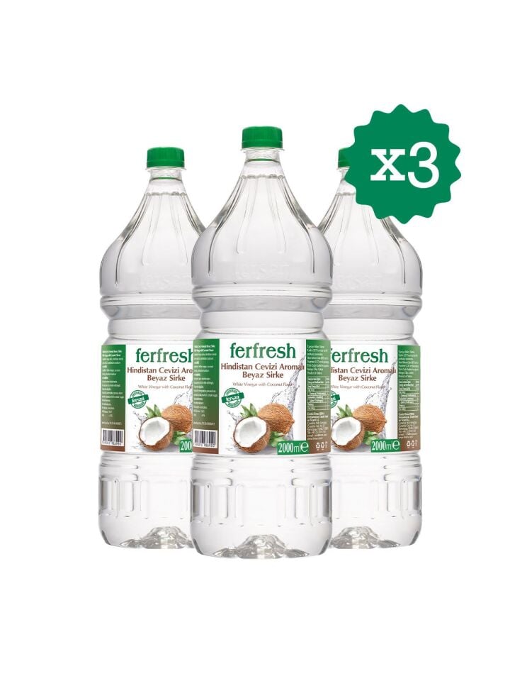Ferfresh Beyaz Sirke 2 Lt Pet Hindistan Cevizi Aromalı x 3 Adet