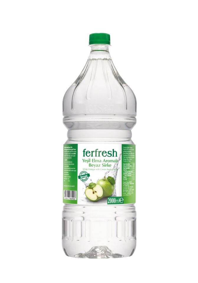 Ferfresh Beyaz Sirke 2 Lt Pet Yeşil Elma Aromalı x 3 Adet