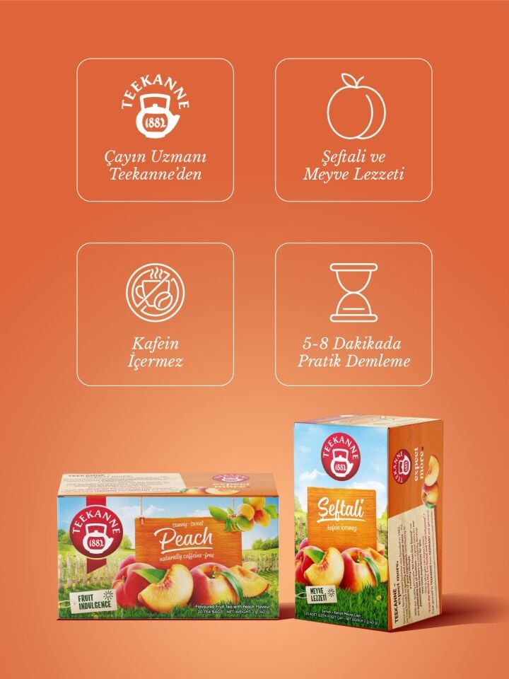 Teekanne Şeftali Karışık Meyve Çayı x 6 Adet