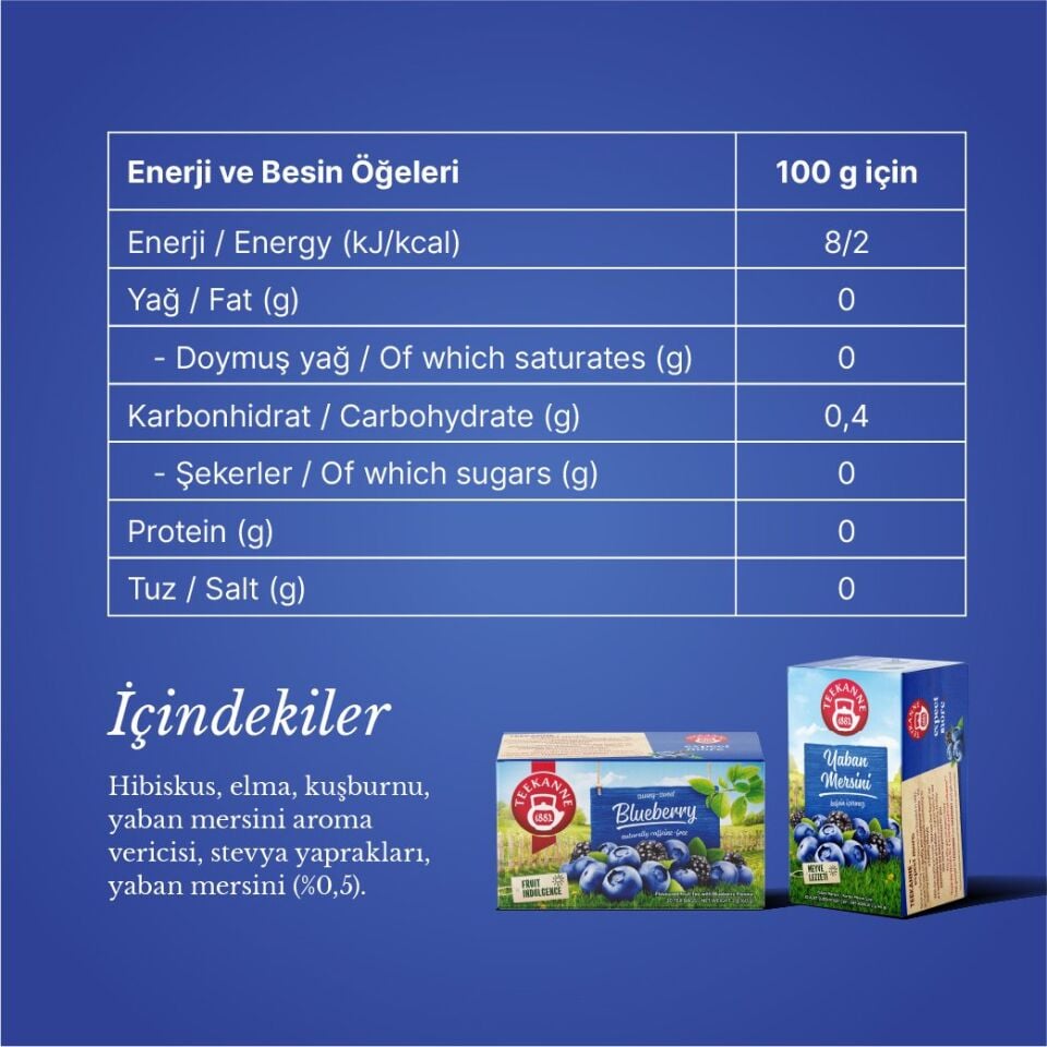 Teekanne Yaban Mersini Karışık Bitki Çayı x 9 Adet