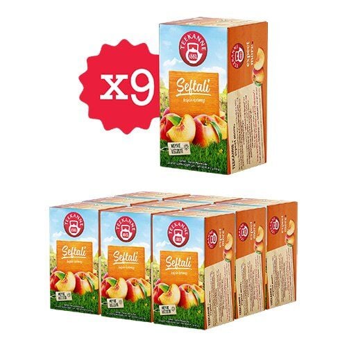 Teekanne Şeftali Aromalı Karışık Meyve Çayı x 9 Adet