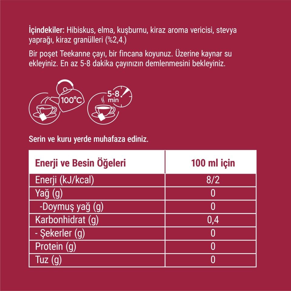 Teekanne Kiraz Karışık Meyve Çayı x 6 Adet